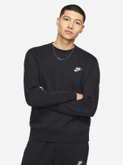 Акція на Світшот на флісі чоловічий Nike Sportwear Club Crew BV2662-010 L Black/White від Rozetka