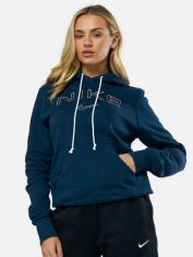 Акція на Худі жіноче Nike W Nsw Phnx Flc Std Po Logo Hdy HM9751-478 XL Синє від Rozetka
