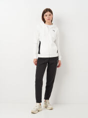 Акція на Спортивний костюм утеплений жіночий Puma Classic Hooded Tracksuit Fl 68303502 XL Біло-чорний від Rozetka