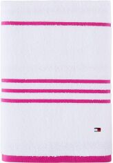 Акція на Рушник бавовняний Tommy Hilfiger банний 76x138 см Modern American Біло-рожеве від Rozetka