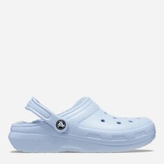 Акція на Жіночі крокси утеплені Crocs Classic Lined Clog 203591-4NS 42-43 (M9/W11) 27 см Блакитні від Rozetka