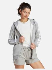 Акція на Толстовка на блискавці з капюшоном жіноча Adidas W 3S Fl Fz Hd IM0236 S Mgreyh/White від Rozetka