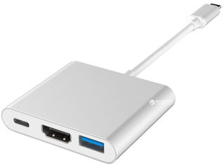 Акция на Адаптер Protech Multiport Adapter USB 3.1 Type-C - USB 3.1 Type C / HDMI / USB 3.0 (AD-3185) от Rozetka UA