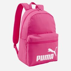 Акція на Рюкзак жіночий спортивний тканинний 22 л вмещает формат А4 Puma Phase Backpack 07994333 Рожевий від Rozetka