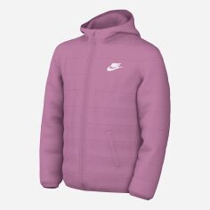 Акція на Дитяча демісезонна стьобана куртка для дівчинки Nike K Nsw Low Synfl Jkt Adp FD2845-646 128-137 см Фіолетова від Rozetka