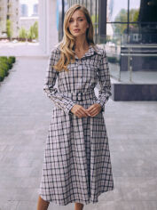 Акція на Плаття-сорочка міді літнє жіноче Seventeen 2195.6073 L-XL Сіре від Rozetka