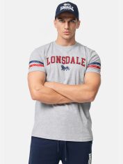 Акція на Футболка бавовняна довга чоловіча Lonsdale Bunnaglanna 117446-1544 L Сірий/Синій/Червоний від Rozetka