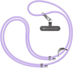 Акція на Ремінець для смартфона ArmorStandart Silicone Rope Titanium Violet with Grey holder від Rozetka