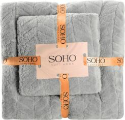 Акція на Набір 2 мікрофіброві рушники Soho банні 70х140 + 35х75 см Gray (35*75+70*140см, мікроф. Gray) від Rozetka
