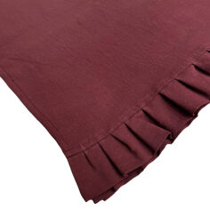 Акція на Раннер с рюшами Stonewash Burgundy SoundSleep бургунди 40х180 см від Podushka