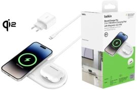 Акція на Belkin Wireless Charger Magnetic Pad with Qi2 15W White (WIZ021VFWH) for iPhone 16 I 15 I 14 I 13 I 12 series and Apple AirPods від Stylus