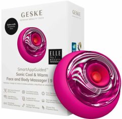 Акція на Звуковой массажер для лица и тела Geske Sonic Cool & Warm Face and Body Massager 9 в 1 Magenta (GK000699MG01) від Stylus