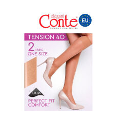 Акція на Гольфи жіночі Conte elegant Tension 40 DEN, Bronz, розмір 23-25, 2 пари від Eva