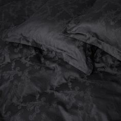 Акція на Комплект постільної білизни MirSon King Size 220x240 см 6031 Count Black Сатин Жакард від Rozetka