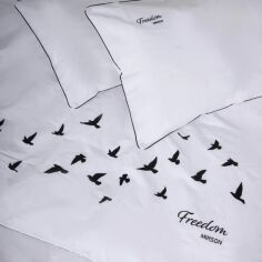 Акція на Комплект постільної білизни MirSon двоспальний 175x210 см 11-2107 White Freedom Ranforce Elite від Rozetka