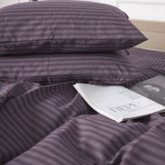 Акція на Наволочка MirSon Бязь 17-0603 Stripe Violet 60х60 см від Rozetka