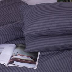 Акція на Наволочка MirSon Ranforce Elite 17-0601 Stripe Gray 70х70 см від Rozetka