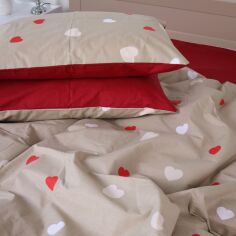 Акція на Наволочка MirSon Бязь 17-4750 Multicolored hearts 50х70 см від Rozetka