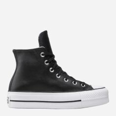 Акція на Жіночі кеди високі Converse Platform Hi Leather 561675C 38 (7.5US) 24.5 см Чорні від Rozetka