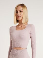 Акція на Топ жіночий Giulia СROP TOP Rib One Size Burnished lilac від Rozetka