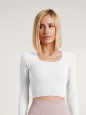 Акція на Топ жіночий Giulia Crop Top Rib One Size White від Rozetka