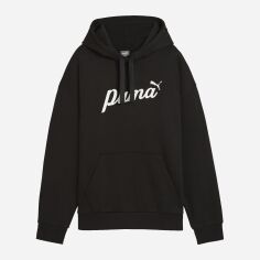 Акція на Худі тепле жіноче Puma Ess+ Script Hoodie Fl 68153401 S Чорне від Rozetka