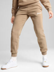 Акція на Спортивні штани на флісі жіночі Puma Ess+ Script Pants Fl 68153667 XL Бежеві від Rozetka