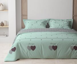 Акція на Комплект постільної білизни ТЕП Євро 200 x 215 см Mint&grey Hearts від Rozetka