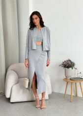 Акція на Кардиган вязаный женский Kayla Art Knit серый S/M від Podushka