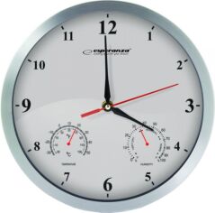 Акція на Настінний годинник Esperanza Wall Clock Washington EHC008W White від Rozetka