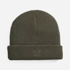 Акція на Шапка біні Puma Archive Mid Fit Beanie 02284817 Хакі від Rozetka