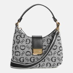 Акція на Сумка жіноча Guess 889178189 One size Сіра/Чорна від Rozetka