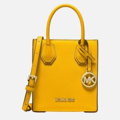 Акція на Сумка крос-боді через плече жіноча з натуральної шкіри Michael Kors 744188757 Жовта від Rozetka