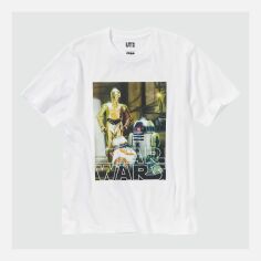Акція на Футболка бавовняна чоловіча Uniqlo 731593994 L Біла від Rozetka