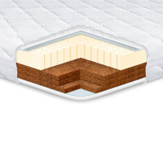 Акція на Детский матрас Kiddy Cocos-Latex 3+3 Eurosleep нестандартный , цена за м.кв. від Podushka