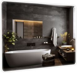 Акція на Дзеркало AQUA RODOS Moon 100x70 см Uni з LED-підсвічуванням від Rozetka