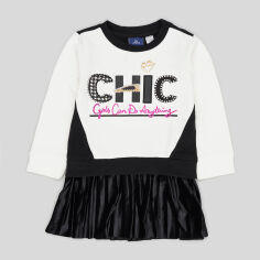 Акція на Дитяче плаття для дівчинки Chicco 03984-030 86 см Чорно-біле від Rozetka