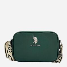 Акція на Сумка крос-боді через плече жіноча маленька U.S. Polo Assn 27A11548-AA00A Зелена від Rozetka