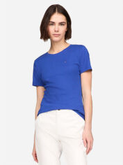 Акція на Футболка бавовняна жіноча Tommy Hilfiger 76J4869-C66 M Синя від Rozetka