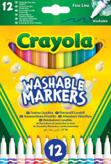 Акція на Набор фломастеров тонкая линия washable 12 шт Crayola 58-6671 від Podushka