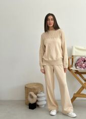 Акція на Брюки вязаные Katrin бежевые Art Knit XS/S від Podushka