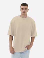 Акція на Футболка бавовняна оверсайз чоловіча Ray Oversize Unisex U0104M L/XL Cream від Rozetka