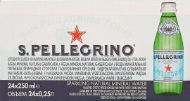 Акція на Упаковка мінеральної газованої води S.Pellegrino 0.25 л х 24 пляшки від Rozetka