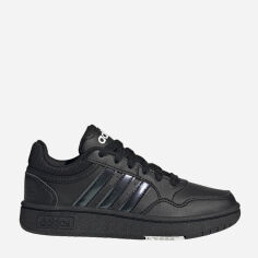 Акція на Підліткові кеди для дівчинки Adidas Originals Hoops 3.0 K GZ9671 40 (6.5) Чорні від Rozetka