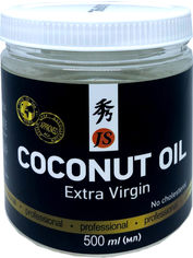 Акция на Кокосовое масло JS Extra Virgin Coconut Oil 500 мл (4820179361094) от Rozetka UA