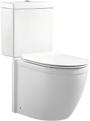 Акція на Унітаз-компакт ALDO CERAMICA Trento Rimless з бачком і сидінням Soft Close дюропласт від Rozetka