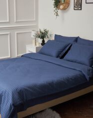 Акція на Підковдра Moon&Star Satin Stripe Delfi Blue Полуторна Євро 160x220 см (MS-870000421) від Rozetka