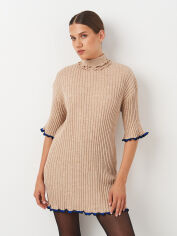 Акція на Сукня коротка осіння жіноча H&M 25-1186 S Бежева від Rozetka