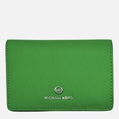 Акція на Гаманець жіночий шкіряний для карток Michael Kors 718547200 Зелений від Rozetka