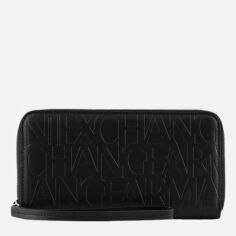 Акція на Гаманець жіночий зі штучної шкіри для карток Armani Exchange 634101078 Чорний від Rozetka